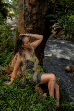 Load image into Gallery viewer, Black Hinahina Tūtū Top