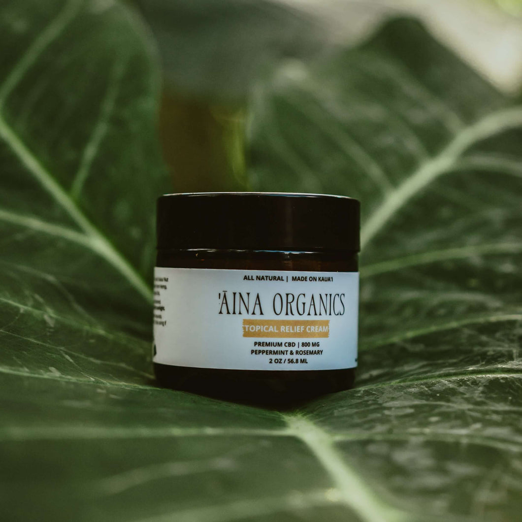 'Āina Organics Kauai  |  CBD Topical Relief Cream |  Made in Hawaii