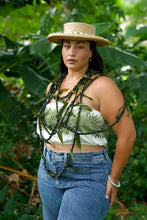 Load image into Gallery viewer, White Fern Shorty Tube Top
